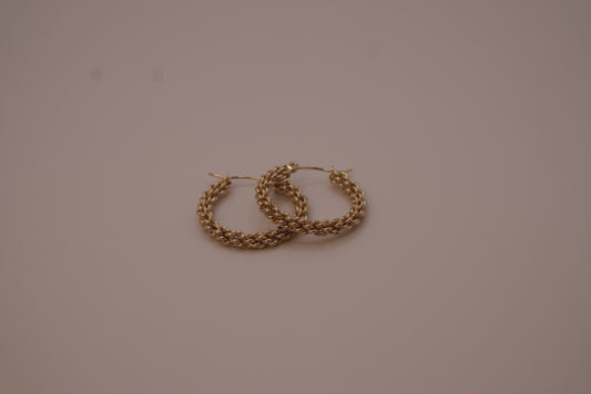 Knotted Gold Hoops