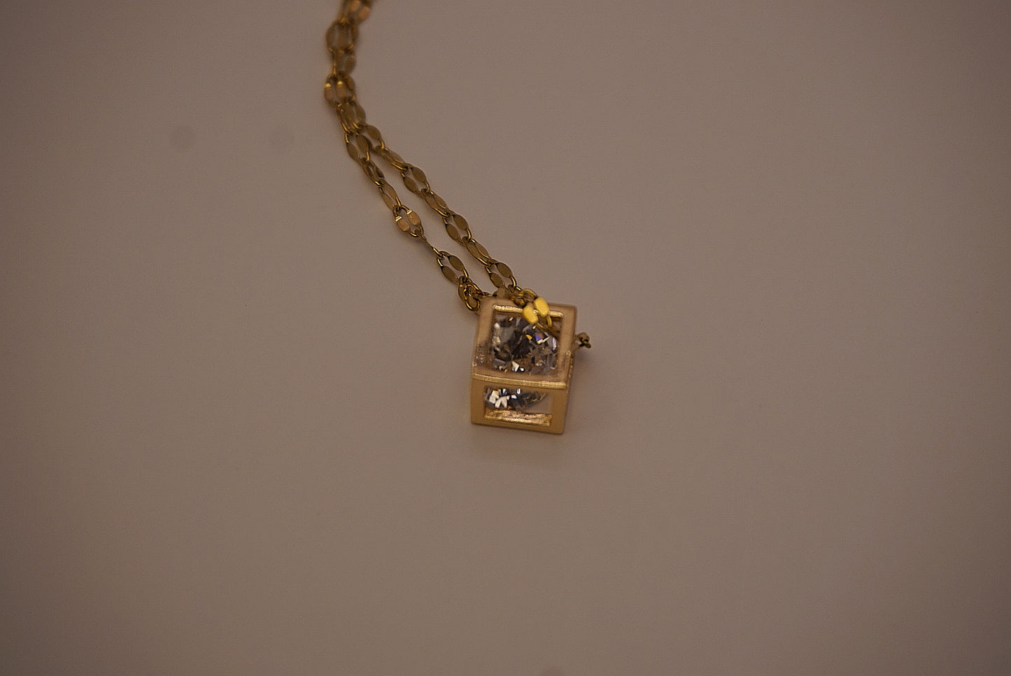 Golden Cube Necklace