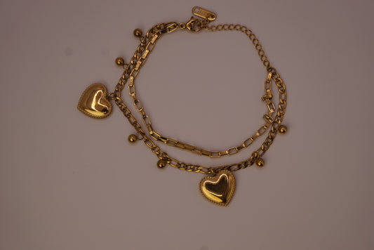 Paper Clip Heart Bracelet