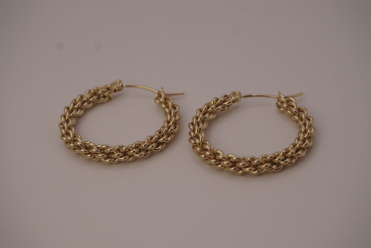 Knotted Gold Hoops