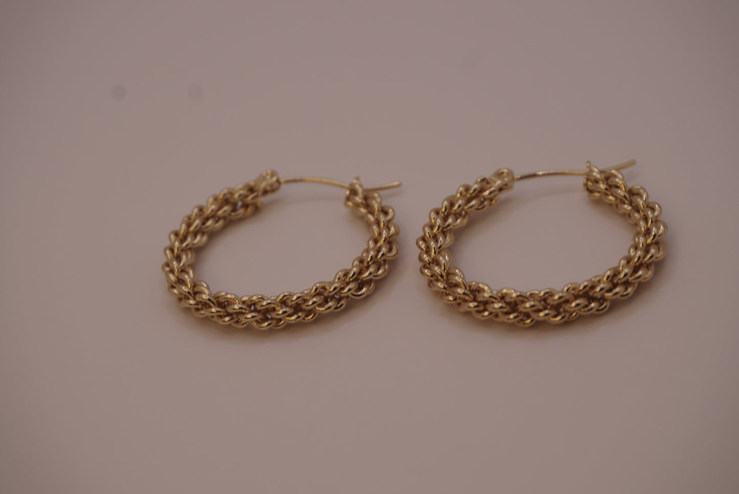 Knotted Gold Hoops
