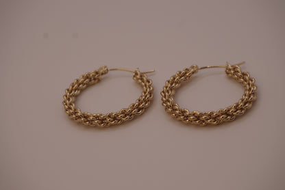 Knotted Gold Hoops