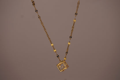 Golden Cube Necklace