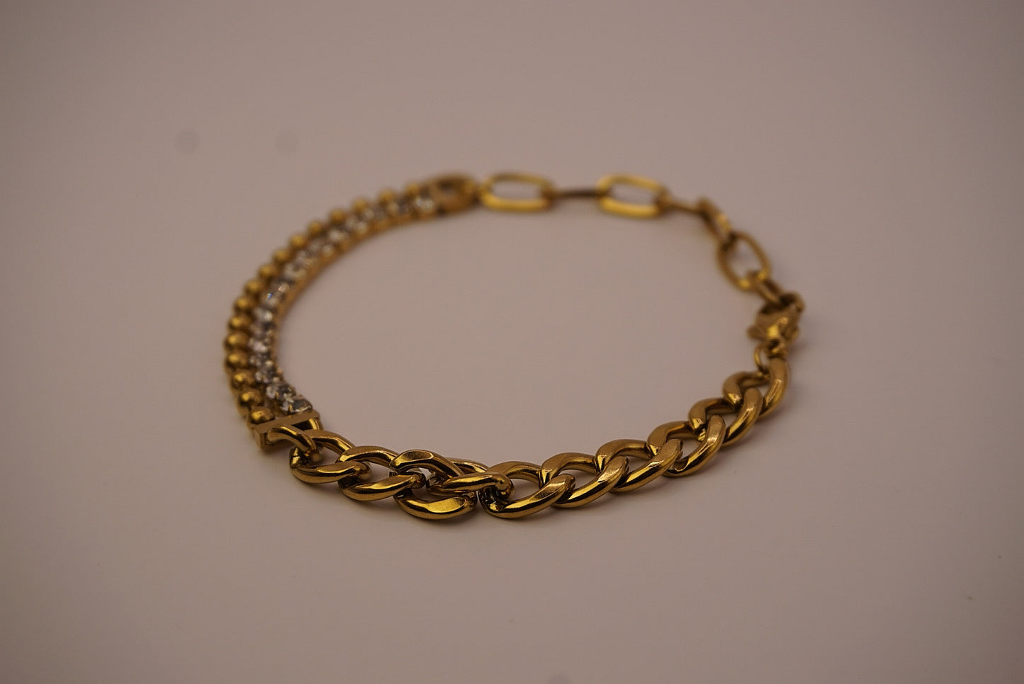 Tennis & Ball Chain Bracelet