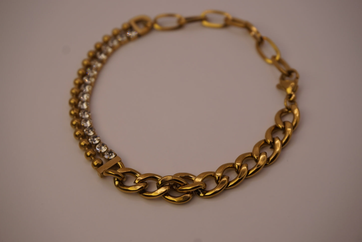 Tennis & Ball Chain Bracelet