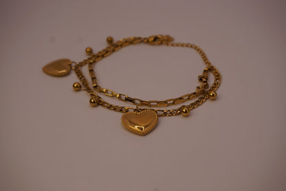 Paper Clip Heart Bracelet
