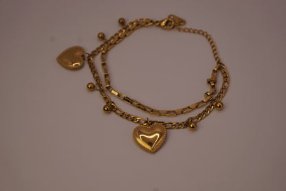 Paper Clip Heart Bracelet