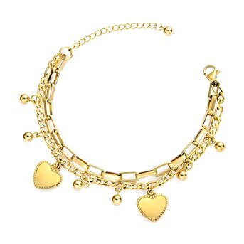 Paper Clip Heart Bracelet