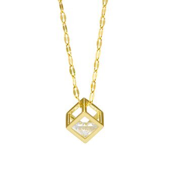 Golden Cube Necklace