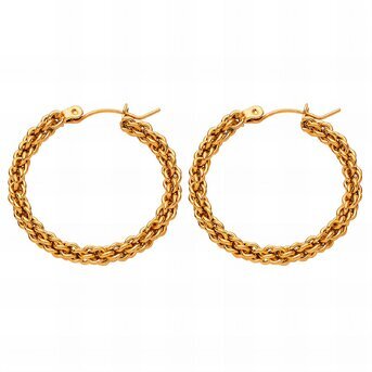 Knotted Gold Hoops