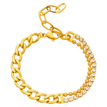 Tennis & Ball Chain Bracelet